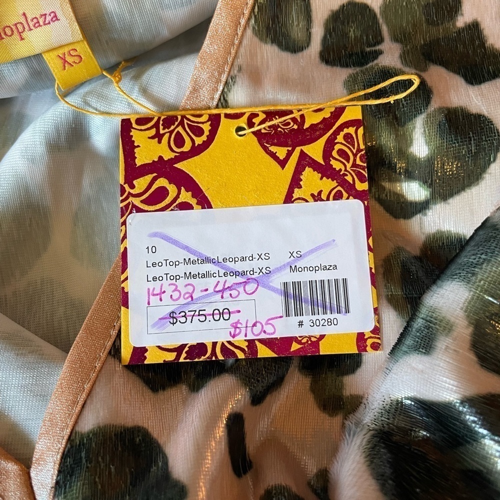 Monoplaza NWT Leo metallic leopard top - Picture 4 of 6